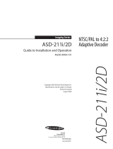 Miranda ASD-211i/2D Manual To Installation And Operation