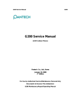 Pantech G200 User manual