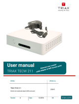 Triax TECW 211 User manual