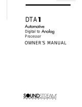 Soundstream Technologies DTA 1 User manual