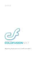 MACROMEDIA COLFUSION MX 7-MIGRATING APPLICATIONS TO COLDFUSION MX 7 User manual