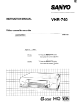 Sanyo VHR-740 User manual