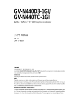 Gigabyte GV-N440D3-1GI User manual