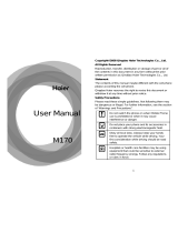 Haier Telecom (Qingdao) M170 User manual