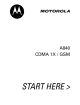 Motorola A840 User manual