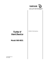Varian Turbo-V 969-9831 User manual