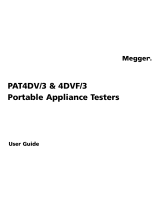 Megger PAT4DVF/3 User manual