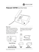 Polycom CX700 Quick start guide