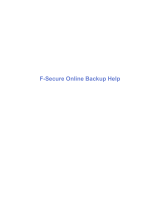 F-SECURE ONLINE BACKUP - HELP Owner's manual
