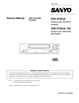 Sanyo VHR-VT821A NZ User manual