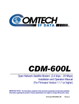 Comtech EF Data CDM-600L Operating instructions
