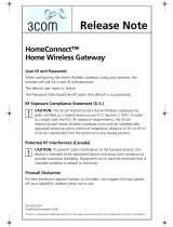 3com HomeConnect 3CRWE50194 Release note