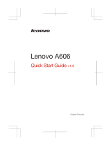 Lenovo A606 Quick start guide