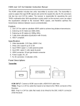 Wintal HDMI over CAT-5e Extender User manual