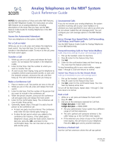 3com NBX V3000 Analog Quick Reference Manual