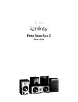 Infinity Primus Theater Pack II Owner's manual