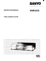 Sanyo VHR-810 User manual