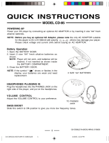 Lenoxx CD-85 Quick Instructions