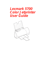 Lexmark 5700 - Color Jetprinter User manual
