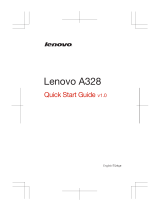 Lenovo A328 Quick start guide
