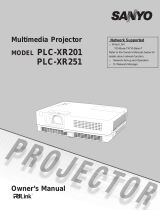 Sanyo PLC-XR251 Owner's manual