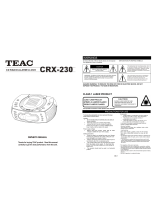 TEAC crx-230 Owner's manual