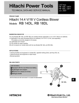 Hitachi RB18DL Technical Data And Service Manual