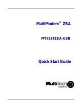 Multi-Tech MultiModem ZBA-USB Quick start guide