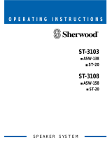 Sherwood ST-3108 Operating Instructions Manual