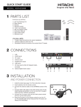 Hitachi 40FHDSM8 Quick start guide