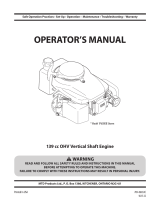 MTD 139 cc OHV User manual