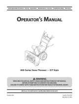 MTD 600-Series L Style User manual