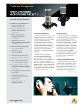 Behringer STUDIO CONDENSER MICROPHONE T-1 Quick start guide
