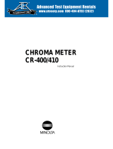 Minolta CR-400 - User manual