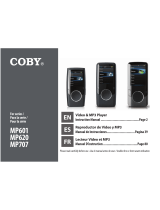 Coby MP707 Series User manual