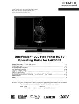 Hitachi UltraVision L42S503 Operating instructions