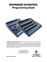 Behringer B-Control Fader BCF2000 Programming Manual