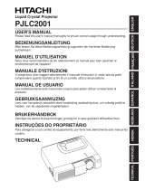 Hitachi PJLC2001 User manual