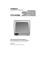 Hitachi CPX1403MS User manual