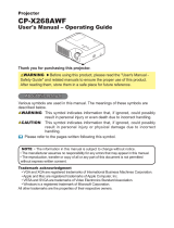 Hitachi CP-X268A User manual