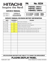 Hitachi P50T4011/DW3 User manual