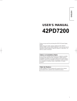 Hitachi 42PD7200 User manual