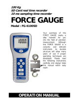 Lutron Electronics FORCE GAUGE FG-6100SD Operating instructions