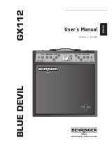 Behringer Blue Devil GX112 User manual