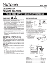 NuTone RCK01 Operating instructions