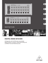 Behringer DIGITAL SNAKE SD8 Quick start guide