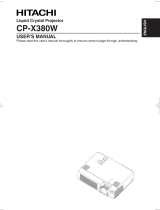 Hitachi CPX380 XGA User manual