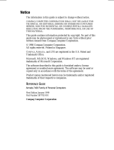 Compaq 7400 - Armada - PII 366 MHz Reference guide