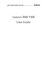 Lenovo 3000 Y500 User manual