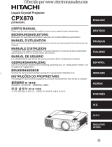 Hitachi CP-X870 User manual